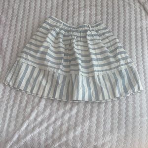 Madewell Blue and White Striped Skirt Size Small